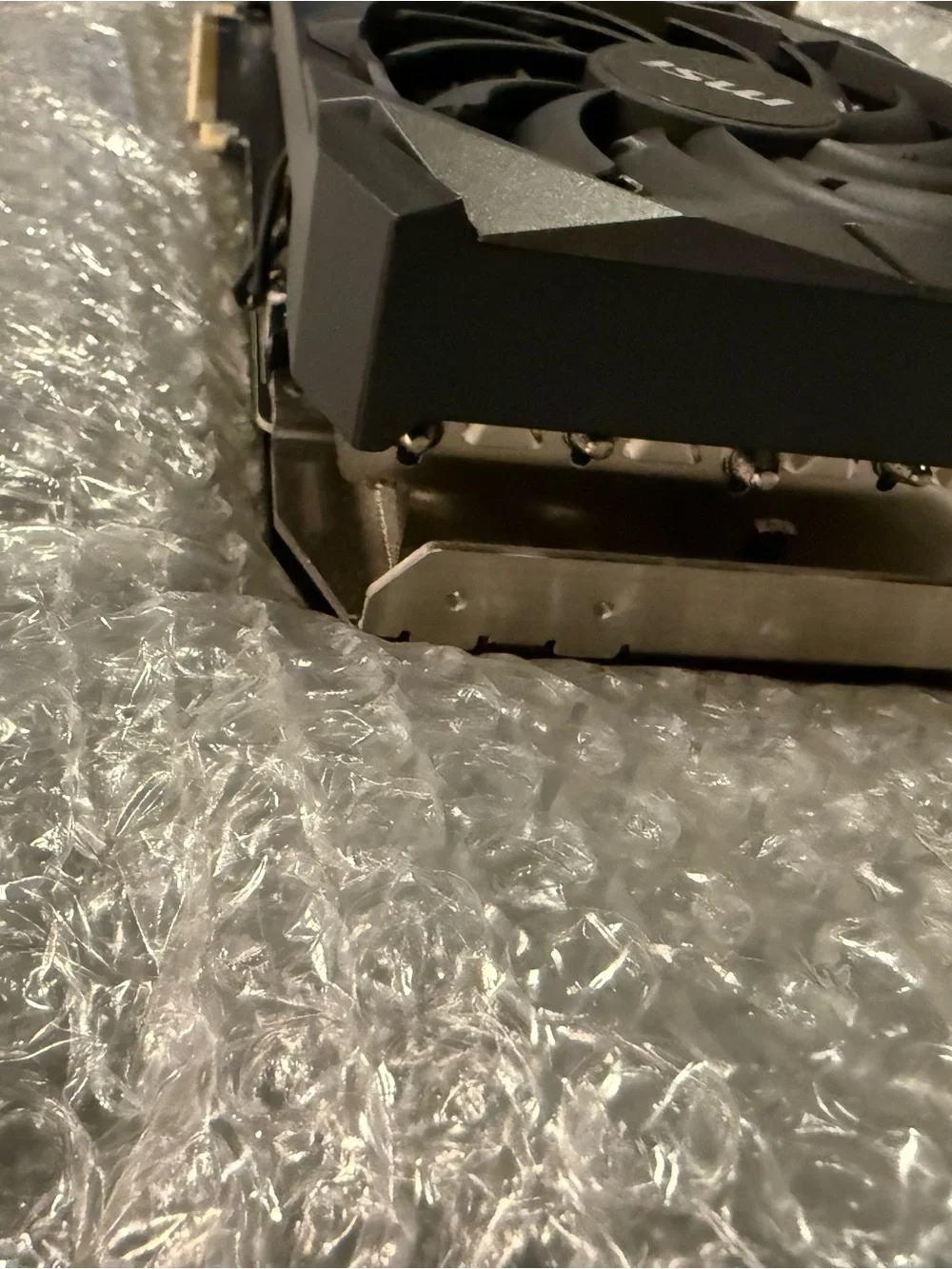 MSI Black Graphics Card Backplate with Silver Dragon Accent